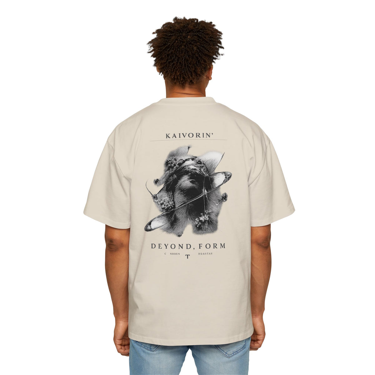 KAIVORIN Beyond Form Graphic Tee — Oversized Planetary Skull