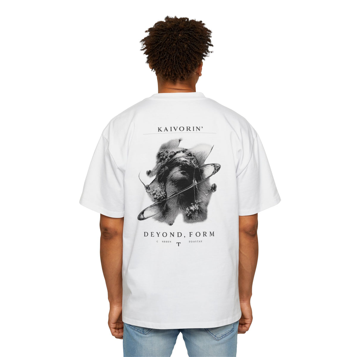 KAIVORIN Beyond Form Graphic Tee — Oversized Planetary Skull